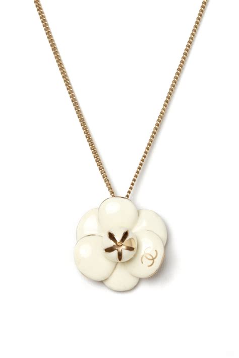 chanel camellia white necklace.